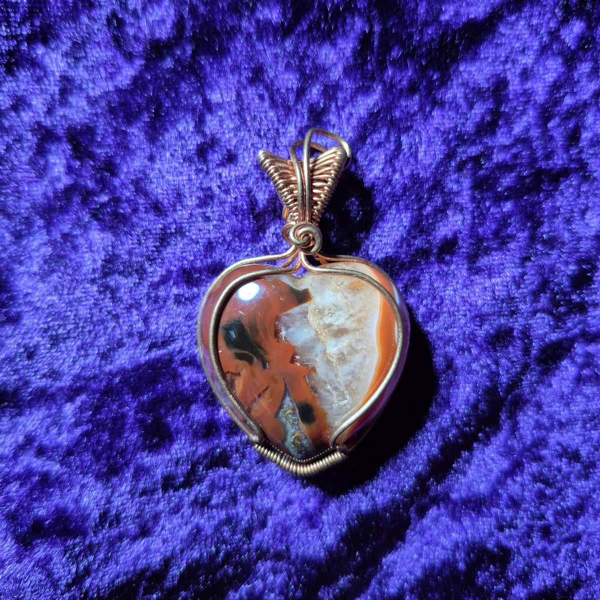 Red Agate Heart